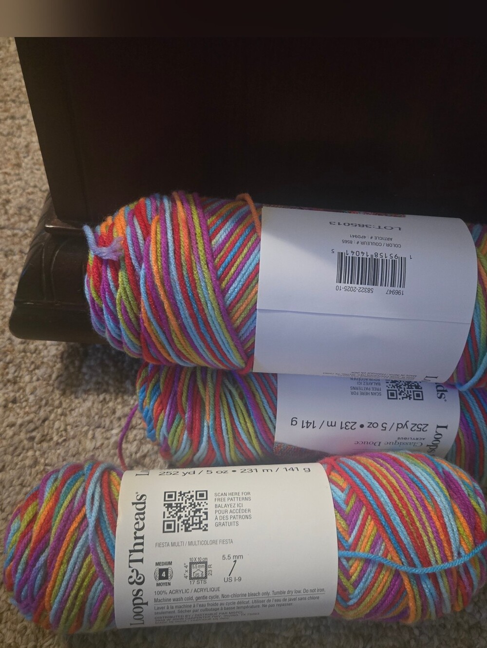 Loops & Threads Fiesta Multicolor Yarn Skeins